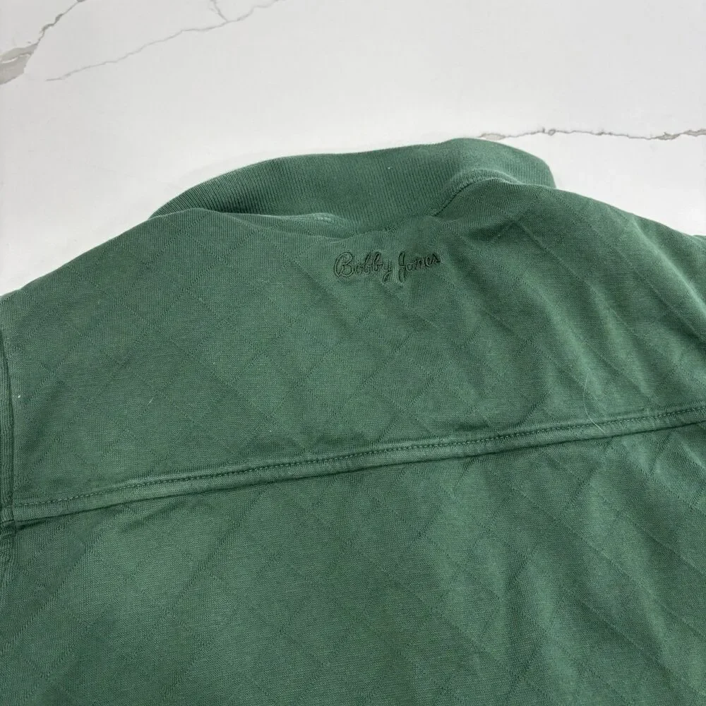 Bobby Jones Vest Mens Size Medium Green Golf Quarter Zip Performance Pima Cotton - Picture 6 of 6
